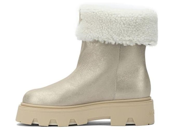 Moncler Aurea Mid Wildleder-Shearling-Stiefel - Ansicht 4