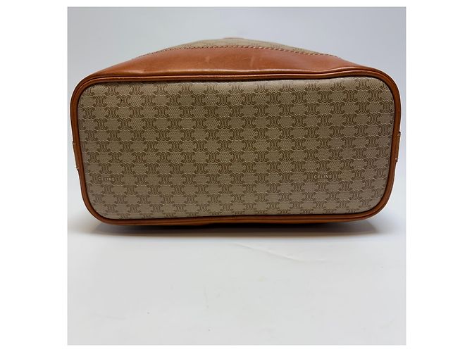 Céline Macadam Schultertasche mit Kordelzug Beige (Grad enthält Beutel) - Ansicht 16