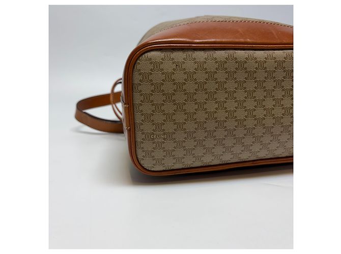 Céline Macadam Schultertasche mit Kordelzug Beige (Grad enthält Beutel) - Ansicht 18