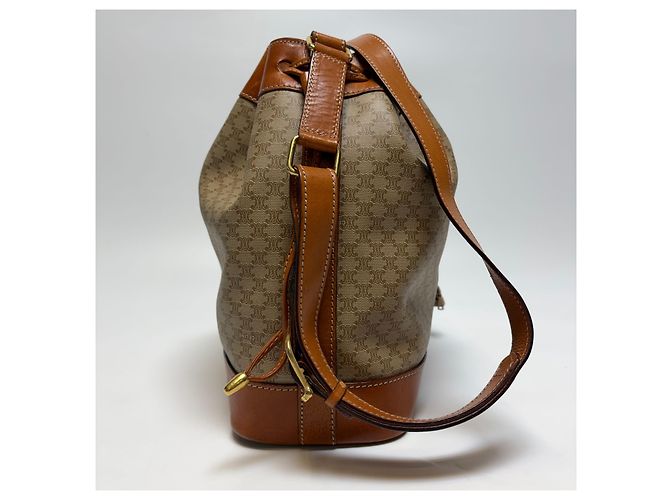 Céline Macadam Schultertasche mit Kordelzug Beige (Grad enthält Beutel) - Ansicht 8