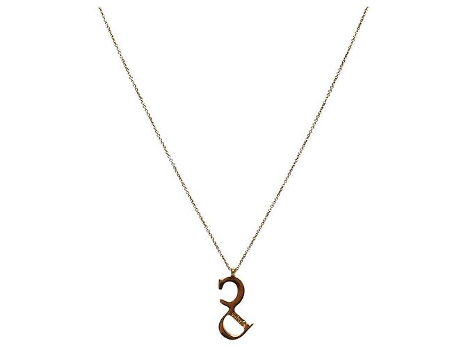 Dior Vertical CD Halskette Gold - Ansicht 2