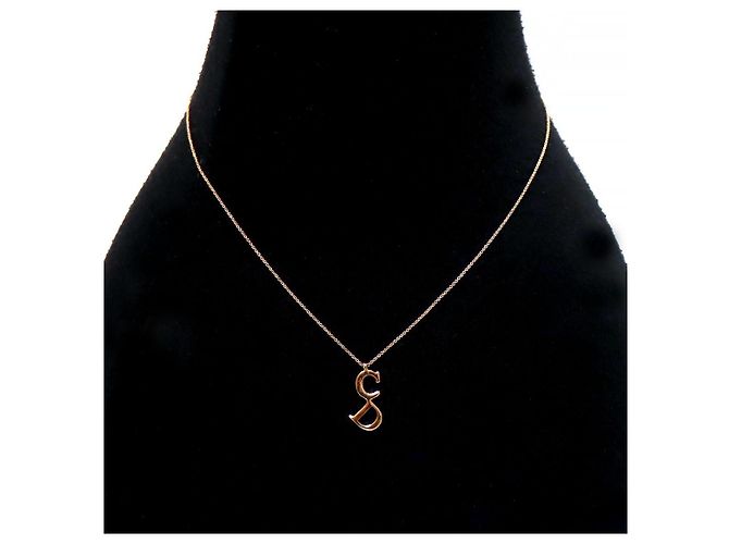Dior Vertical CD Halskette Gold - Ansicht 5