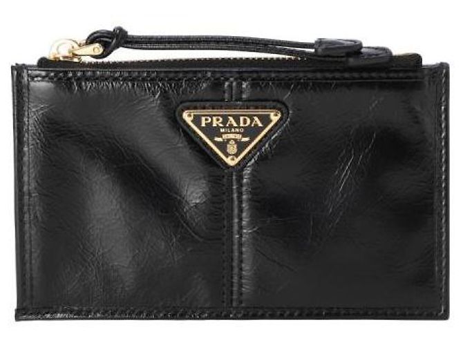Prada Portacarte in pelle con zip - vista 2