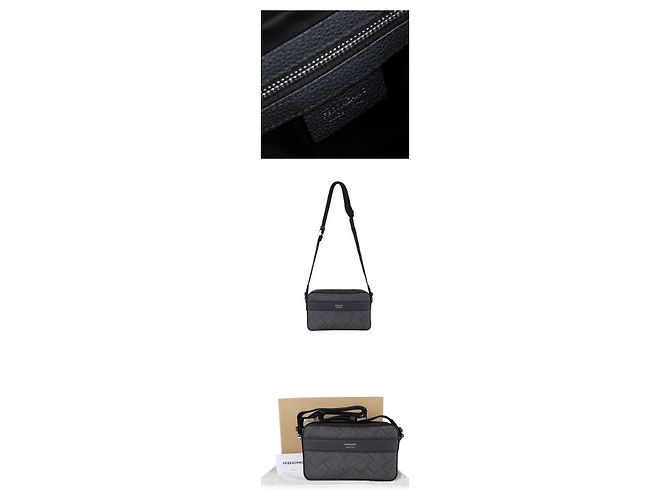 Salvatore Ferragamo Borsa a tracolla monogram logo Gancini da uomo - vista 6