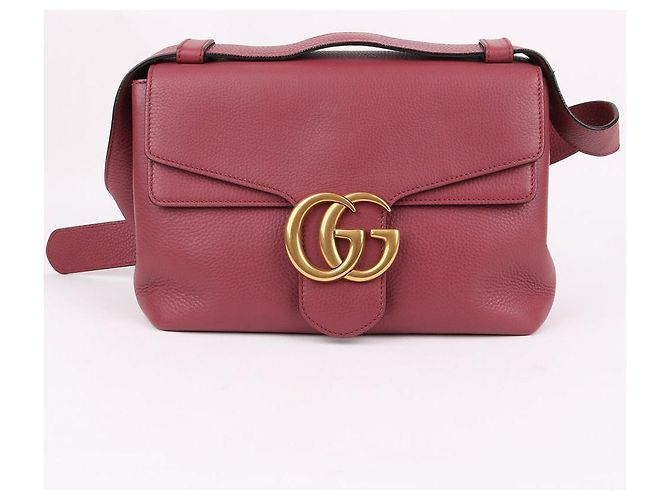 Gucci Borsa a tracolla GG Marmont Medium con patta - vista 2