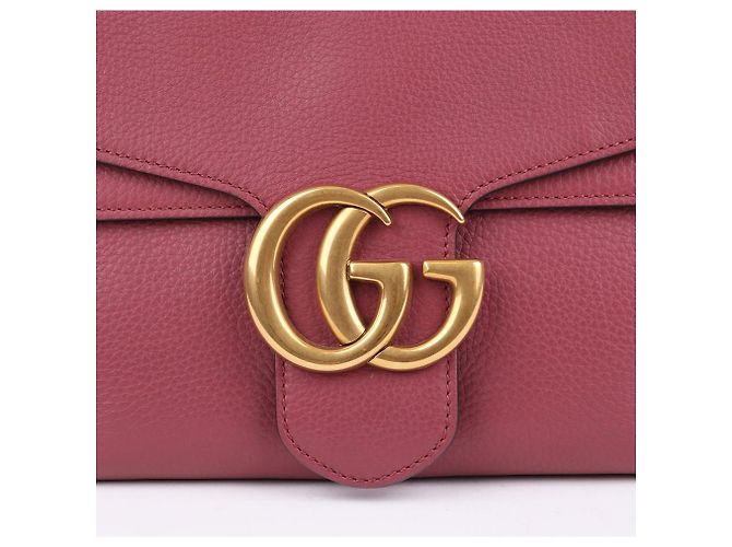 Gucci Borsa a tracolla GG Marmont Medium con patta - vista 3