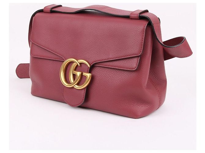 Gucci Borsa a tracolla GG Marmont Medium con patta - vista 4