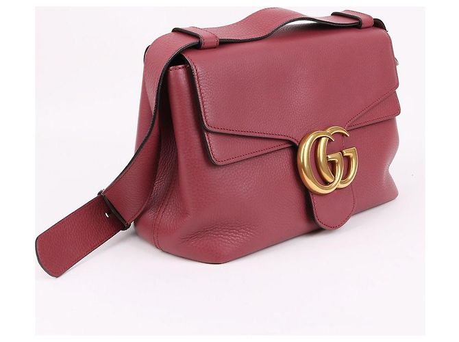 Gucci Borsa a tracolla GG Marmont Medium con patta - vista 5
