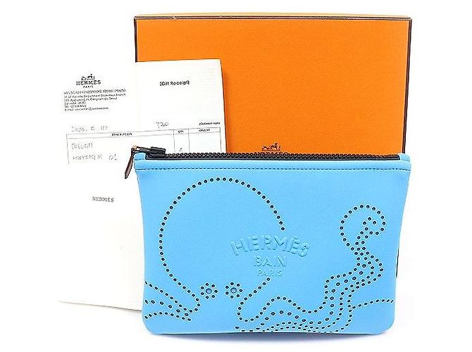 Hermès Clutch Poulpe Fiction Small Blue - vista 2
