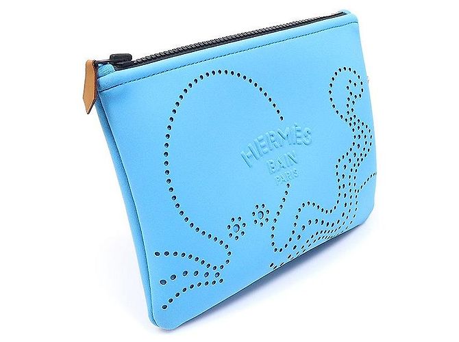 Hermès Clutch Poulpe Fiction Small Blue - vista 3