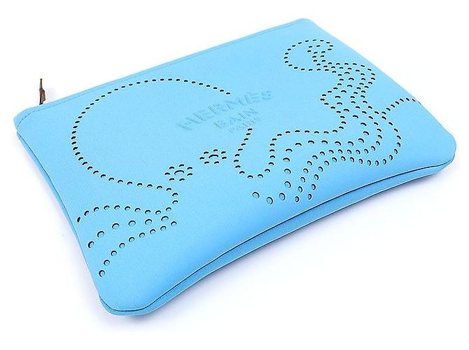 Hermès Clutch Poulpe Fiction Small Blue - vista 4
