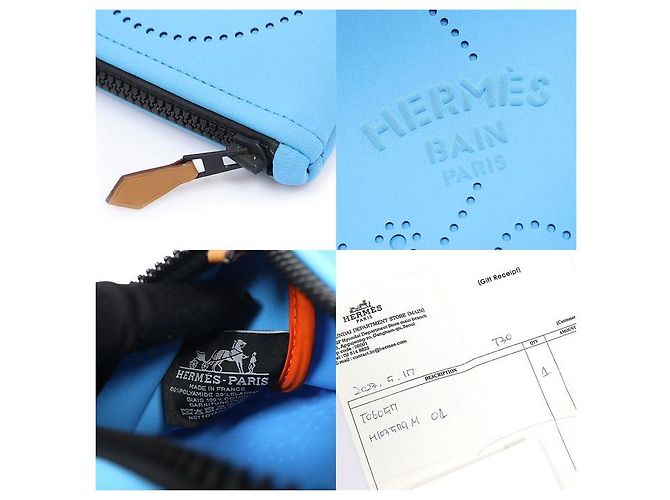 Hermès Clutch Poulpe Fiction Small Blue - vista 7