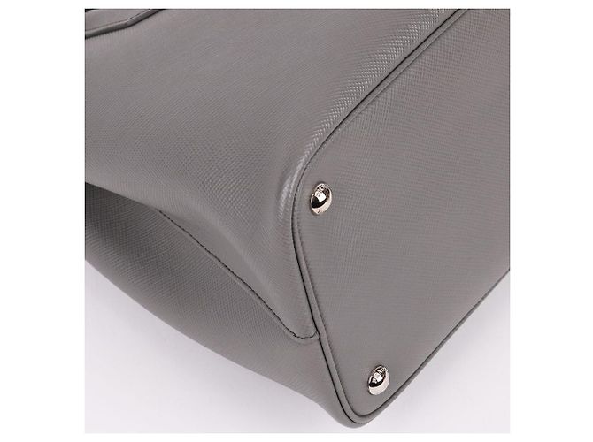 Prada Borsa Tote e a Tracolla Gray Dublè Silver - vista 11