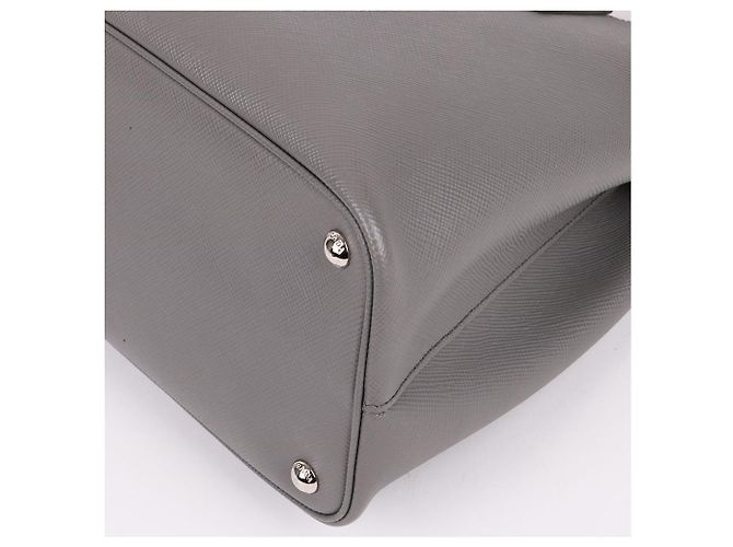 Prada Borsa Tote e a Tracolla Gray Dublè Silver - vista 12