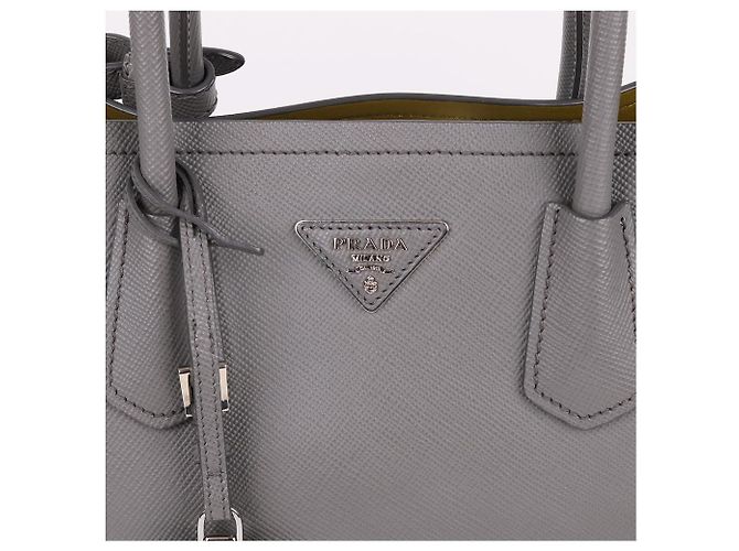 Prada Borsa Tote e a Tracolla Gray Dublè Silver - vista 3