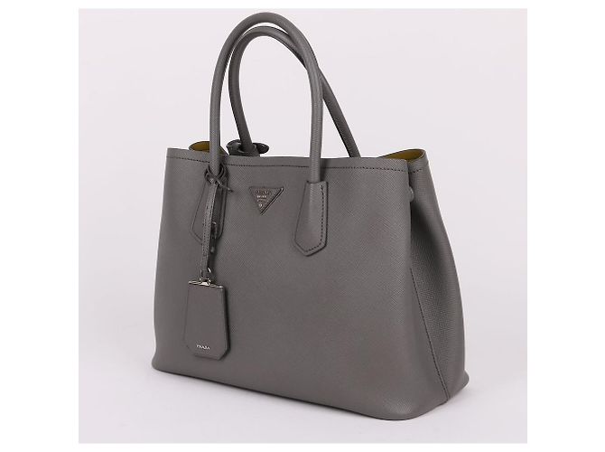 Prada Borsa Tote e a Tracolla Gray Dublè Silver - vista 4