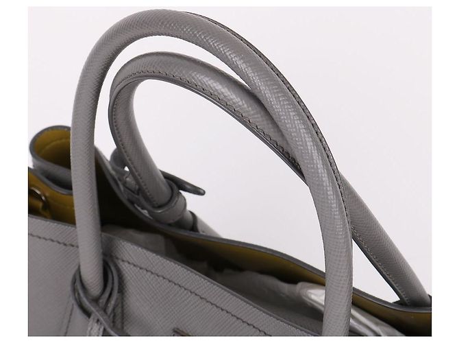 Prada Borsa Tote e a Tracolla Gray Dublè Silver - vista 8