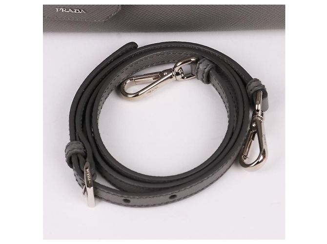 Prada Borsa Tote e a Tracolla Gray Dublè Silver - vista 9