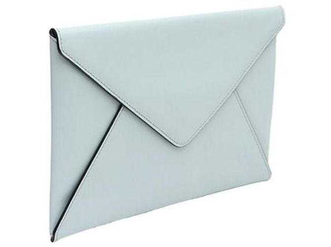 Clutch a Busta Marni in Pelle Verde Menta - vista 9