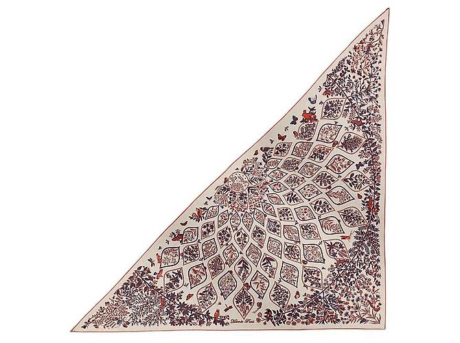 Hermès Sciarpa triangolare in cashmere e seta da donna - vista 2