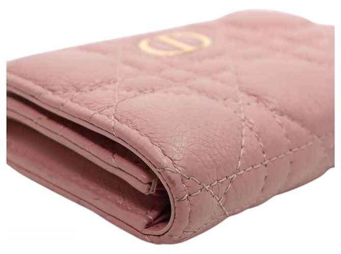 Tarjetero Dior de piel rosa - vista 6