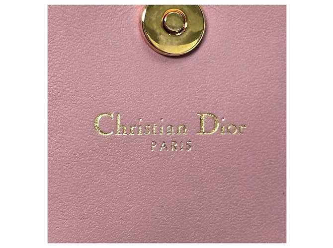 Tarjetero Dior de piel rosa - vista 8