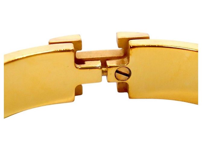 Pulsera Hermès Click H Blanca y Oro - vista 5