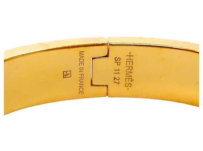 Pulsera Hermès Click H Blanca y Oro - vista 6