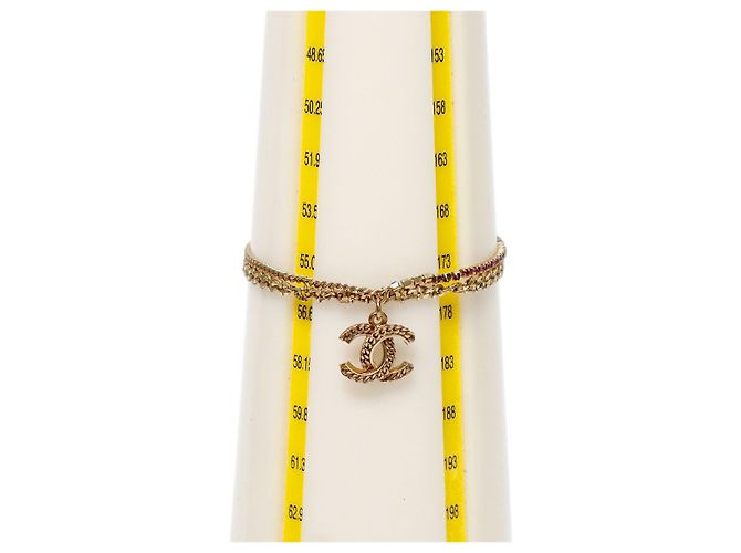 Bracciale a catena Chanel con zirconi oro - vista 5