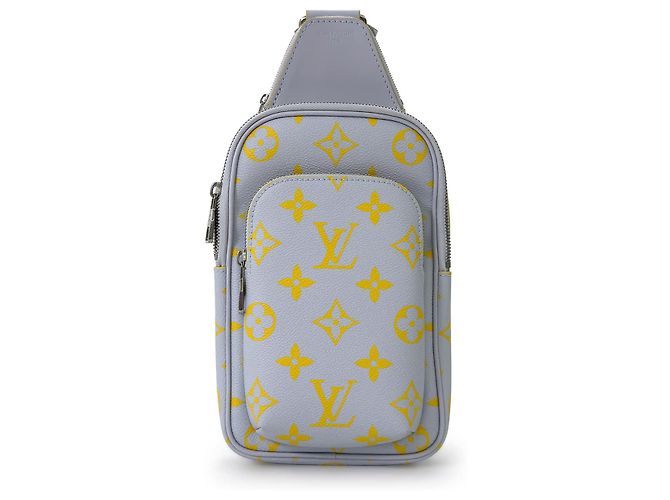 Louis Vuitton Borsa a tracolla slingback Avenue Monogram in pelle Grey Yellow - vista 2
