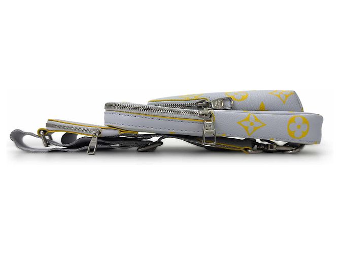 Louis Vuitton Borsa a tracolla slingback Avenue Monogram in pelle Grey Yellow - vista 7