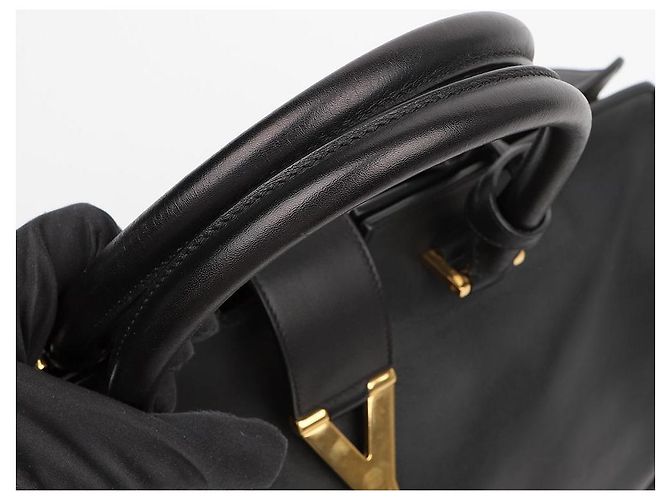 Autre Marque Neue Cabas Chyc Medium Ledertote Schwarz - Ansicht 10