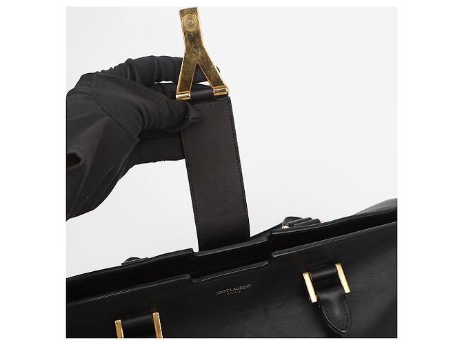 Autre Marque Neue Cabas Chyc Medium Ledertote Schwarz - Ansicht 11