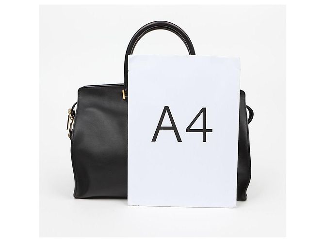 Autre Marque Neue Cabas Chyc Medium Ledertote Schwarz - Ansicht 12