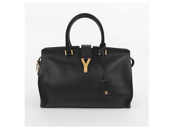 Autre Marque Neue Cabas Chyc Medium Ledertote Schwarz - Ansicht 2