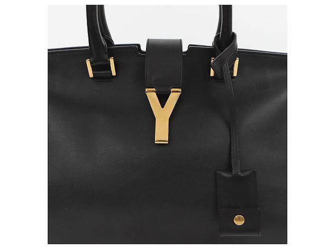 Autre Marque Neue Cabas Chyc Medium Ledertote Schwarz - Ansicht 3