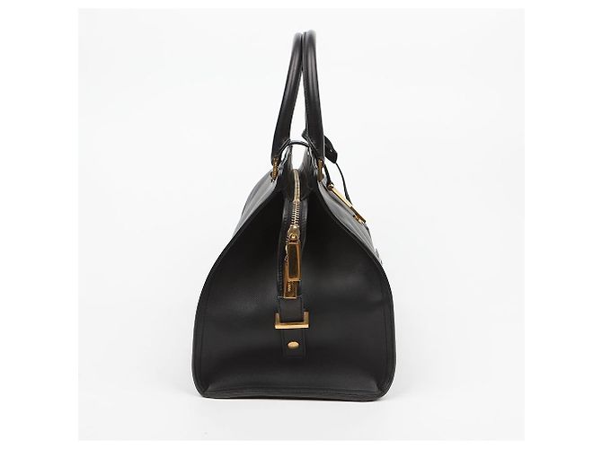 Autre Marque Neue Cabas Chyc Medium Ledertote Schwarz - Ansicht 6