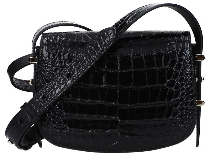 Jimmy Choo Borsa crossbody in pelle nera - vista 3