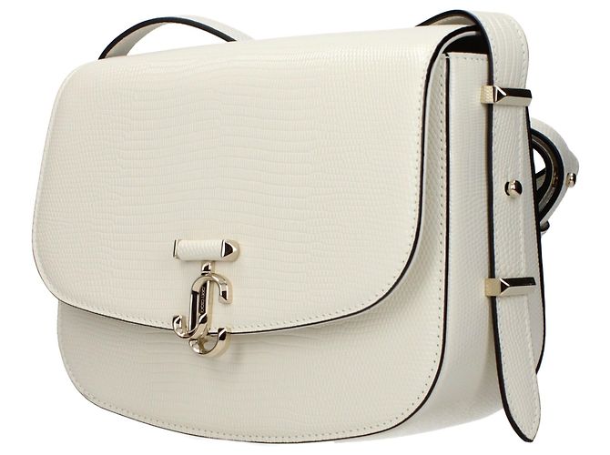 Jimmy Choo Borsa crossbody in pelle bianca - vista 2