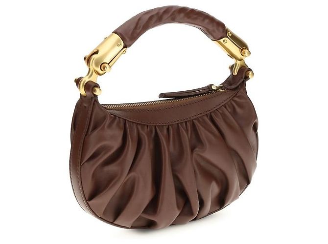 Balmain Borsa a tracolla Bos Taurus in pelle di vitello marrone - vista 3