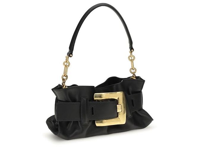 Balmain Borsa a tracolla Bos Taurus in pelle di vitello nera - vista 2
