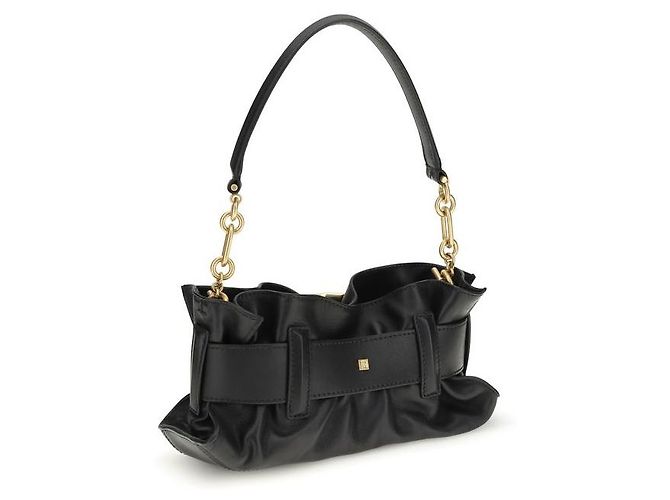 Balmain Borsa a tracolla Bos Taurus in pelle di vitello nera - vista 3