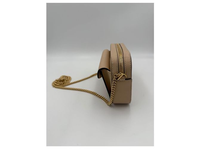 Borsa a tracolla GUCCI GG Jumbo Beige con tasca frontale - vista 4