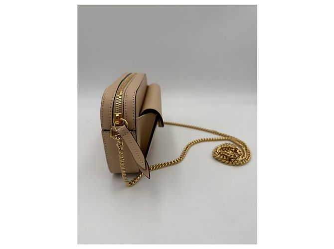 Borsa a tracolla GUCCI GG Jumbo Beige con tasca frontale - vista 5