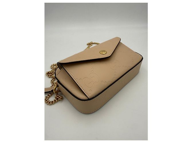 Borsa a tracolla GUCCI GG Jumbo Beige con tasca frontale - vista 6