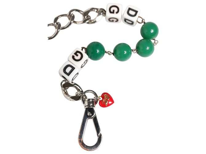 Dolce & Gabbana Silver Brass Chain Dice DG Logo EmbellishedCharm Bracelet - view 2