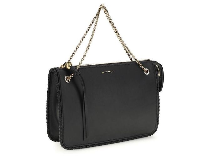 Etro Clutch Bos Taurus in pelle di vitello nera - vista 2