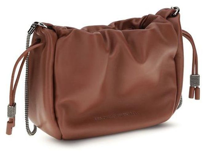 Brunello Cucinelli Borsa a tracolla Bos Taurus in pelle di vitello marrone - vista 2