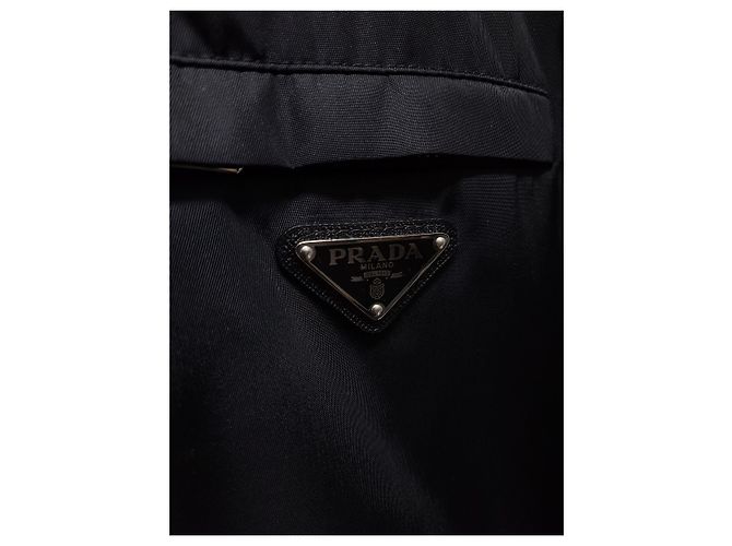 Prada Black Triangle Logo Re-Nylon Bomber Jacket - view 3