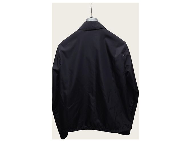 Prada Black Triangle Logo Re-Nylon Bomber Jacket - view 4